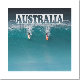 Australia surf board Posters and Art